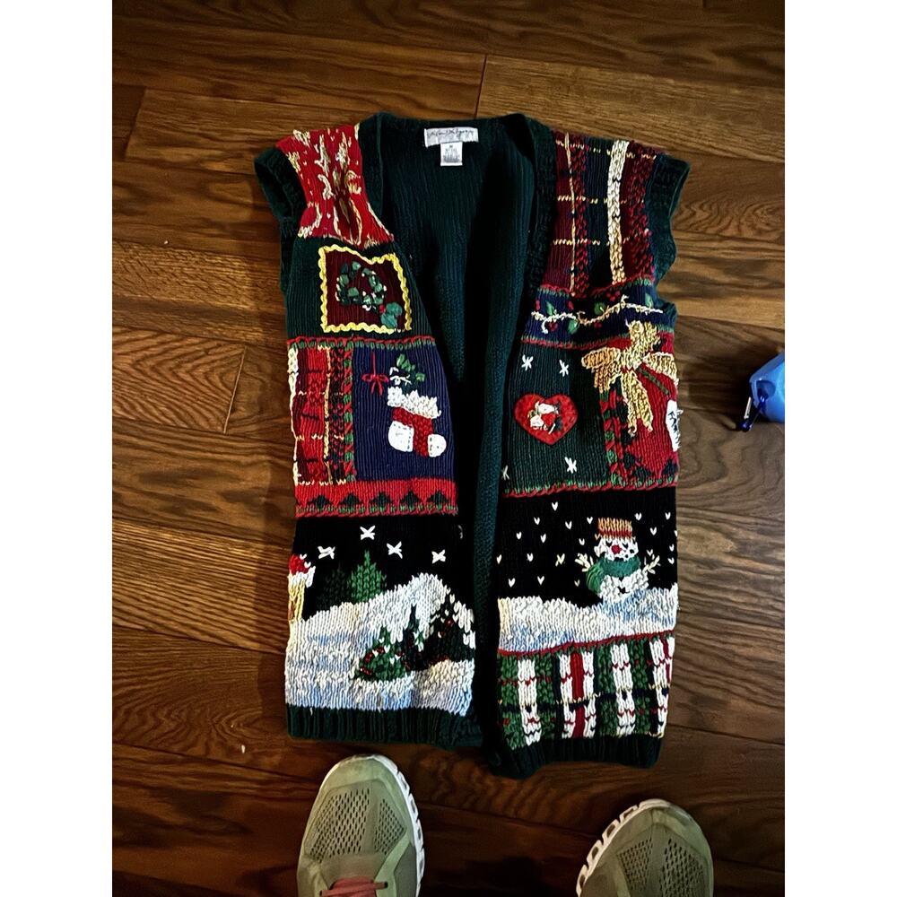 Kim rogers vintage Christmas vest size small